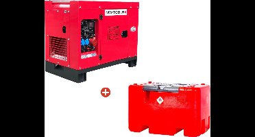 Complete power pack met dieselgenerator 10kW en externe dieseltank 440 liter. MW Tools DG100EPACK2