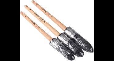 Copenhagen Pro Krex kwastenset - rond - patentpunt - 3-delig - voor alle verfsoorten - maat 12, 14 en 16