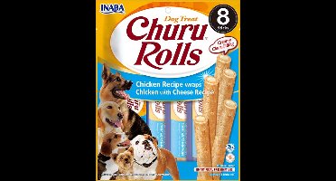Inaba Churu Hondensnacks Rolls Chicken & Cheese Wraps - 8 x 20 gr