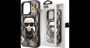 Karl - Lagerfeld - KLHCP13MPMNFIK1 iPhone - 13 - 6.1 - grijs/grijs - Bloem - Ikonik - Karl