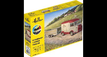 Heller Modelbouwpakket Militaire voertuigen - 52331 Citroën HY Busje met Goederen Aanhanger - Starter Kit Plastic - 1:24 - Modelbouw