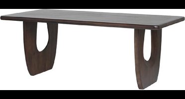Eettafel Handai mangohout 280x100 cm - Walnoot - Japandi