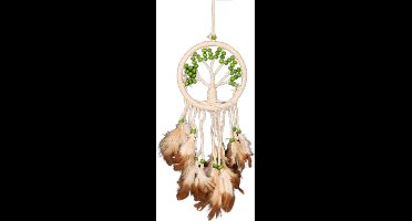 Dromenvanger - Tree of life groene kralen 9cm - Dreamcatcher