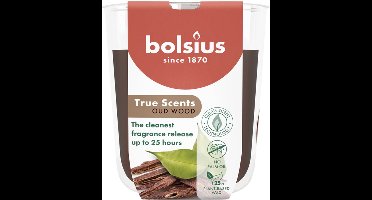 6 stuks Bolsius geurglas oud hout - oud wood geurkaarsen 80/73 (25 uur) True Scents