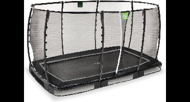 EXIT Allure Premium Trampoline 214x366cm - Inground - Ingraaftrampoline - Rechthoekig - Voor Kinderen - Zwart