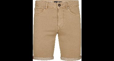 Petrol Industries Heren Denim Short - Slim Fit - Stretch - Korte Broek - Elastische Tailleband - Spijkerbroek - Herenkleding - Bruin - Maat S