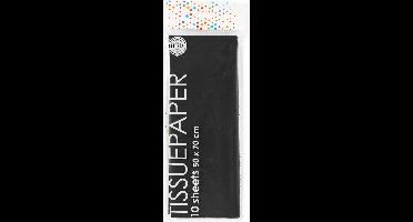 Globos Tissuepapier 10 Vellen Zwart, 50x70cm