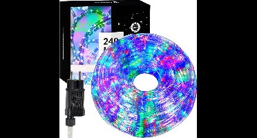 Springos Lichtslang - Lichtsnoer Binnen en Buiten - 10 m - Multicolor - 240 LED