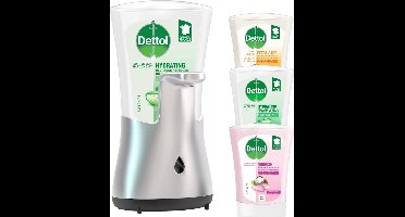 Dettol Automatische Zeepdispenser + Navulling Handzeep - Galamboter - Aloe Vera - Extra Care & Sheabutter