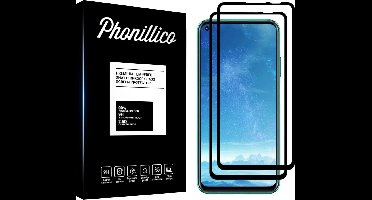 Screenprotector voor Huawei P40 Lite - 2 stuks Beschermglas van glas Transparante glazen schermbeschermfolie met zwarte randen