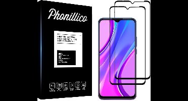 Screenprotector voor Xiaomi Redmi 9 / 9A / 9C NFC - 2 stuks Beschermglas van glas Transparante glazen schermbeschermfolie met zwarte randen