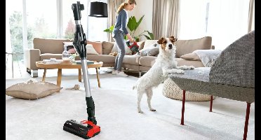 Bosch BBS711ANM - draadloze steelstofzuiger - zakloos - rood