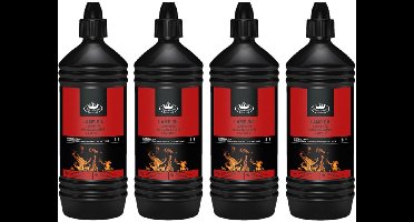 Esschert Design Lampolie - 4x - 1 liter - helder - fakkelolie - rookarm - binnen en buiten
