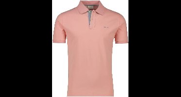 Gant - Heren Polo SS Regular Fit Contrast Pique Rugger Polo - Roze - Maat 3XL