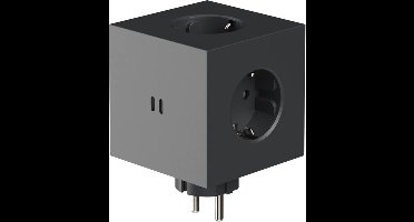 Avolt Square 2 stekkerblok met 2x USB-C 30W - Zwart