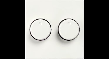 ION industries centraalplaat dimmerknop duo - V1/J1 alpin wit glanzend (20.300.414)