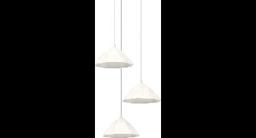 LEDVANCE hanglamp 3-lamps Decor Lotus Leaf wit van metaal en papier-maché, E14, 1562mm lengte , kap van gerecycled materiaal, duurzaam dankzij vervangbare lichtbron, eenvoudig te installeren