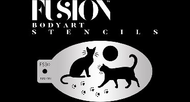 Black Cat & Paw Face Schmink Stencil