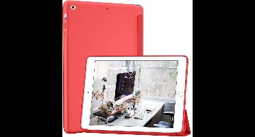 iPad Mini 4 hoes Rood - iPad Mini 2 / 3 hoes Trifold Smart cover - iPad Mini hoes - Hoes iPad Mini 5 hoes bookcase - iPad Mini 1/2/3 hoesje soft Silicone Trifold case - Ntech