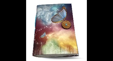 Notitieboek vlinder - dagboek - vlinder - blanco papier - 15 x 10 cm