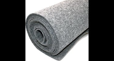 Vilt bekleed tapijt - Lichtgrijs - 200 x 2.000 cm