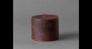 Kaars rustiek handgemaakt kastanjebruin 132/105 mm
