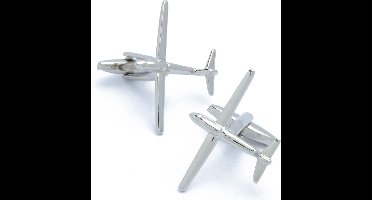 Manchetknopen - Zweefvliegtuig Zilverkleurig