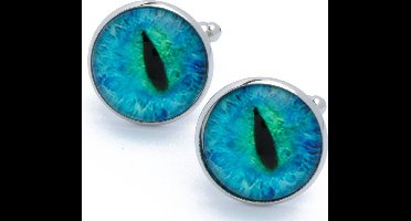 Manchetknopen - Katten Oog Blauw en Groen