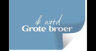 Muurstickers - Sticker Folie - Ik word Grote broer - Spreuken - Grote broer - Broer - Quotes - 30x20 cm - Plakfolie - Muurstickers Kinderkamer - Zelfklevend Behang - Zelfklevend behangpapier - Stickerfolie