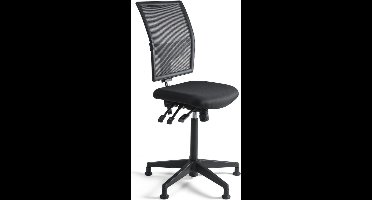 Workliving Werkstoel K Mesh Hoog - Nylon onderstel - Glijdoppen - (N)EN 1335 - Baliestoel - Kassastoel