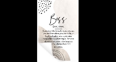 Muurstickers - Sticker Folie - Quotes - Boss - Spreuken - 20x30 cm - Plakfolie - Muurstickers Kinderkamer - Zelfklevend Behang - Zelfklevend behangpapier - Stickerfolie