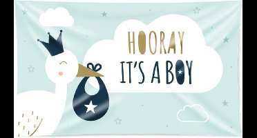 Gevelvlag Hooray It's a boy ! 90x150 cm