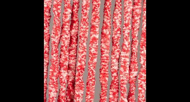 Luxe Kattenstaart Vliegengordijn - 90 x 220cm - Wit/Rood Mix