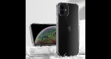 Geschikt voor iPhone 12 / 12 Pro bumper case TPU + acryl - transparant