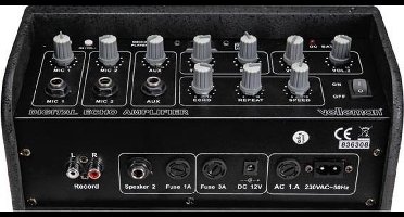 Velleman Draagbare Versterker Echo 31 X 25,5 X 12 Staal Zwart