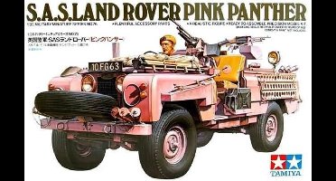 Tamiya Modelbouwpakket Auto - 35076 British SAS Land Rover Pink Panther w/1 Figure Plastic - 1:35 - Modelbouw