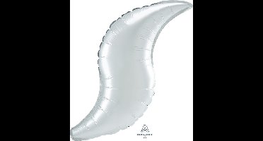 Amscan - Folieballon Wit Satijn Curve - 91 cm
