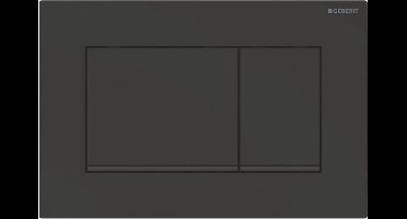 Geberit Bedieningspl. Sigma30, 2-Toets:mat Zwart, Easy-To-Clean, Zwart