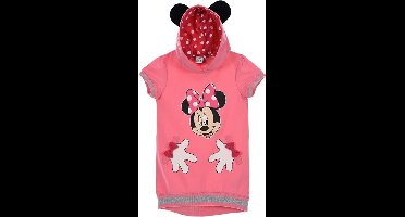 Disney Minnie Mouse jurk met capuchon - dunne sweaterstof - roze - maat 122/128 (8 jaar)