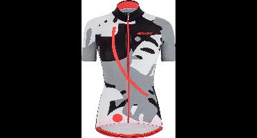 Santini Fietsshirt Korte mouwen Zwart Dames - Giada Maui S/S Jersey For Women Black - XL