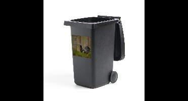 Container sticker Auerhoen - Een groene natuur rondom de Auerhoen Klikosticker - 40x40 cm - kliko sticker - weerbestendige containersticker