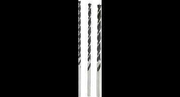 kwb 3 st. Houtborenset lang - 6 mm, 8 mm, 10 mm - Extra lange boren voor nauwkeurig boren in houten balken - CV-staal, industriële kwaliteit