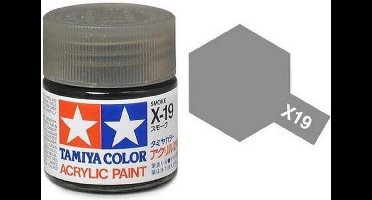 Tamiya Hobbyverf Acrylverf - X-19 Smoke Clear - Gloss - Acryl - 23ml Verf potje - 23 ml