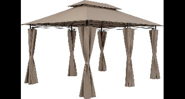 Casaria Paviljoen Topas 3x4m - UV-bescherming 50+ - Taupe