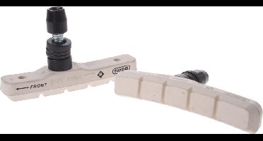 Elvedes Witte V-brake remblokken - Clean White Compound - 25 paar - Krachtige remprestaties - Geen residu