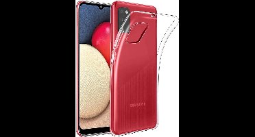 Hoesje geschikt voor Samsung Galaxy A02s - Back Cover Case ShockGuard Transparant