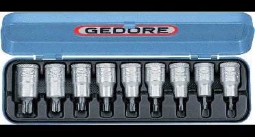 Gedore dopsleutelset ITX 19 PM 9-delig 1/2" SW T20-T60 - 615...