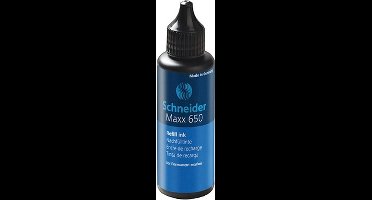 Navulinkt Schneider 650 blauw - 50ml v.perm. markers