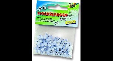 Plakogen Folia met bewegende - pupillen rond 5mm zak a 100 st
