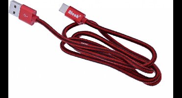 USB Type-C Data Rood / Oplaadkabel 1 meter voor Geschikt voor Samsung S22/ S22 Ultra / S21 / S21 Ultra / S10/ S10 Plus/ A53/ A52 / A54
